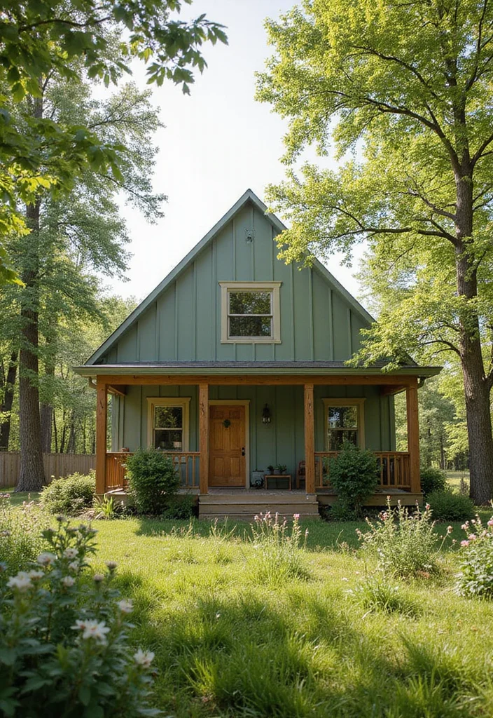 20 Barndominium Exterior Colors That Will Leave Your Neighbors in Awe! - 3. Serene Sage Green 1