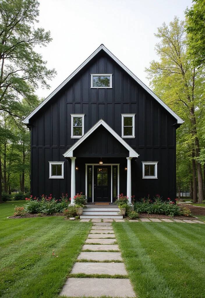 20 Barndominium Exterior Colors That Will Leave Your Neighbors in Awe! - 7. Classic Black 1