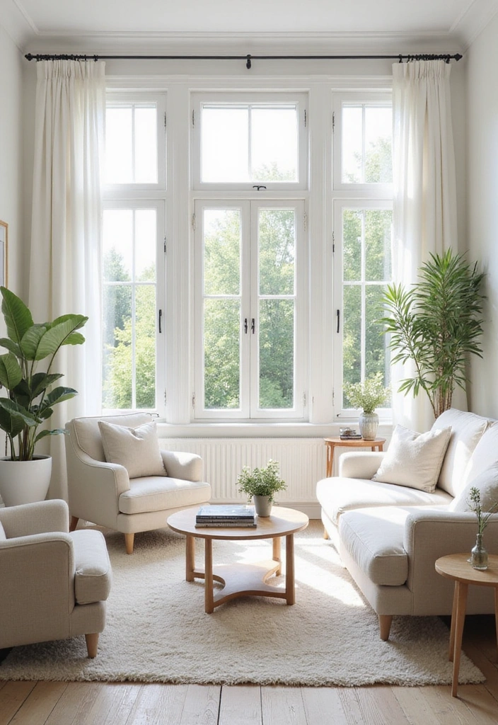 21 Stunning Contemporary Living Room Designs That Will Make You Say 'Wow!' - 11. Bright and Airy Whites 1