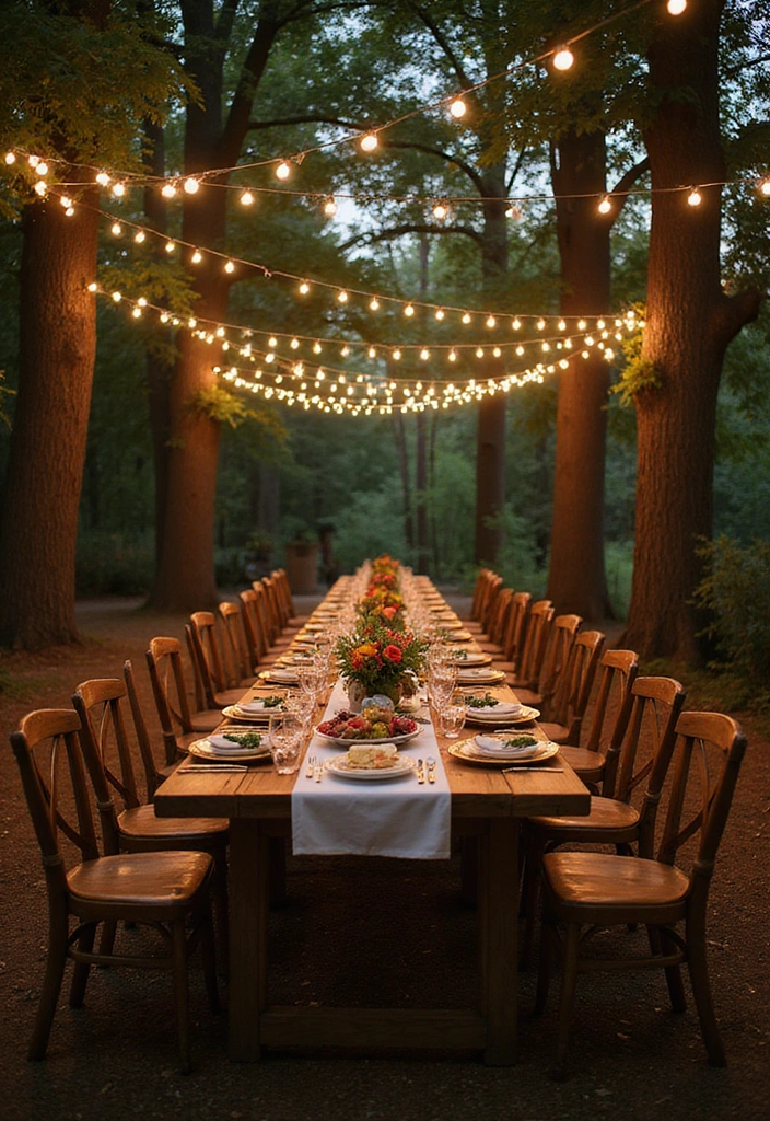 25 Cozy Rustic Outdoor Spaces That Will Make You Want to Live Outside! - 5. Enchanted Woodland Dining 1