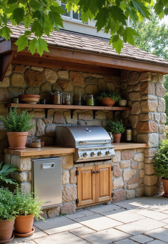 25 Cozy Rustic Outdoor Spaces That Will Make You Want to Live Outside! - 7. Rustic Outdoor Kitchen 1