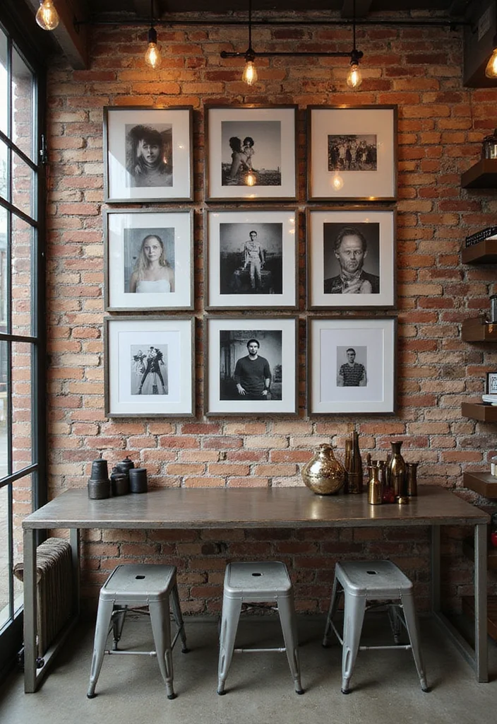 25 Stunning Photo Wall Concepts That'll Transform Your Space (You'll Want to Copy #12!) - 18. The Modern Industrial Style 1