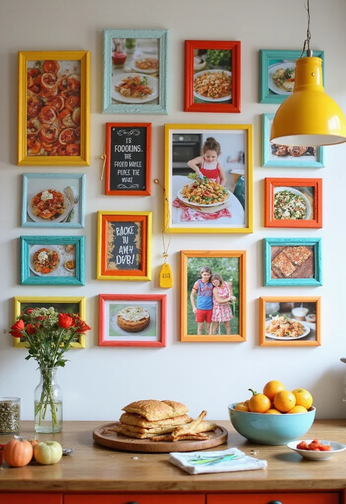 25 Stunning Photo Wall Concepts That'll Transform Your Space (You'll Want to Copy #12!) - 19. The Foodie Photo Wall 1