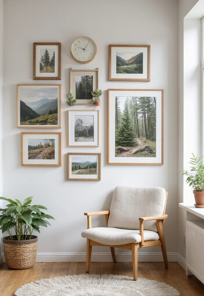 25 Stunning Photo Wall Concepts That'll Transform Your Space (You'll Want to Copy #12!) - 20. The Nature-Inspired Wall 1