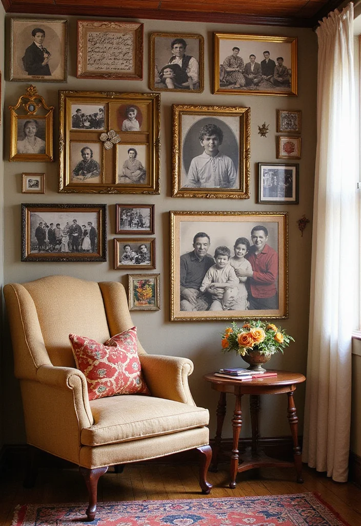 25 Stunning Photo Wall Concepts That'll Transform Your Space (You'll Want to Copy #12!) - 24. The Cultural Heritage Wall 1