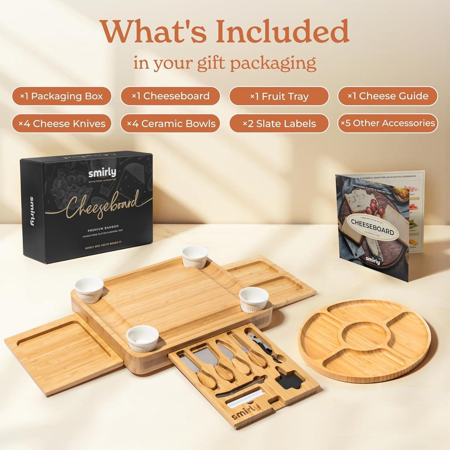 SMIRLY Bamboo Charcuterie Board Review: Shop Tool?