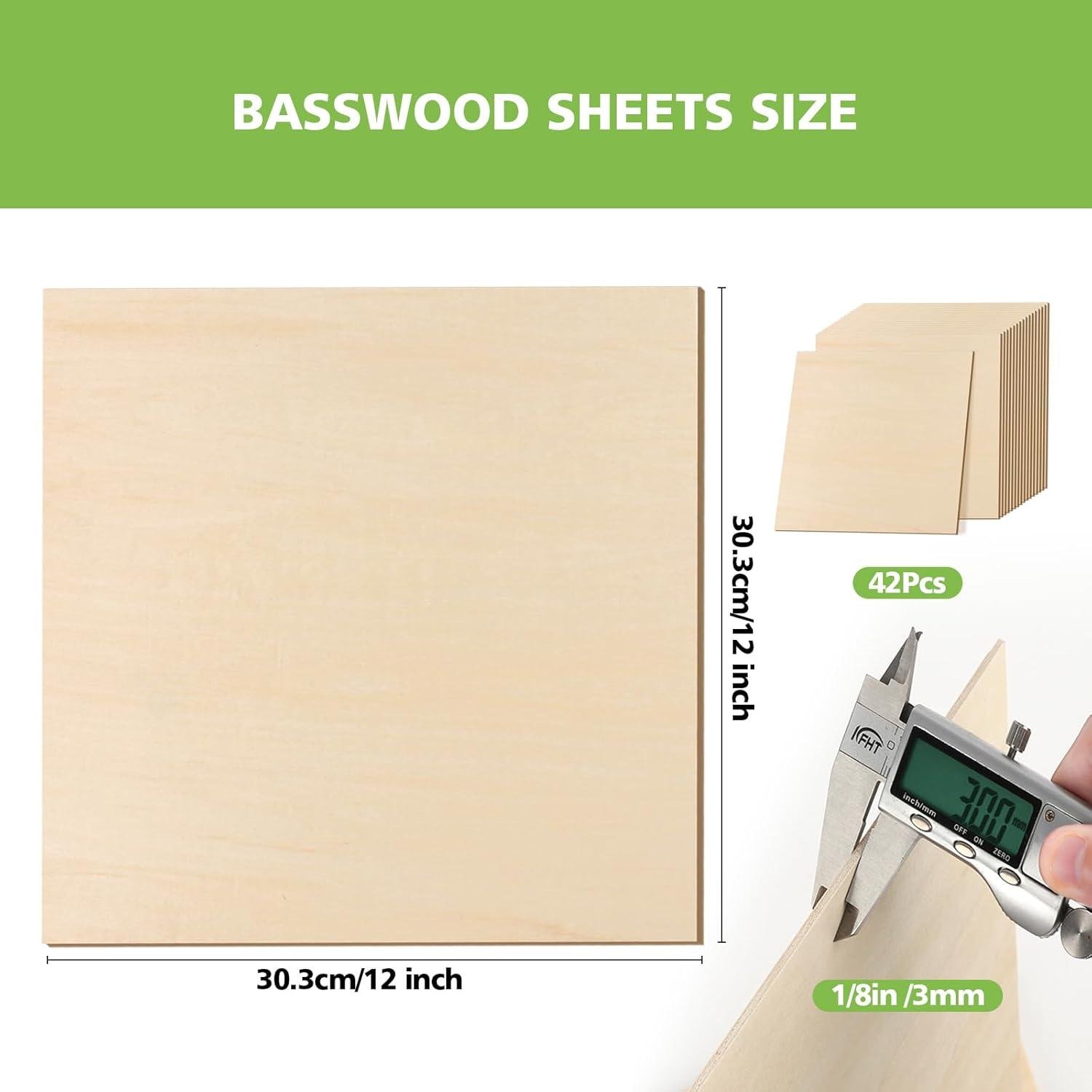 42-Pack Basswood Sheets for Laser Cutter: Shop Fit?