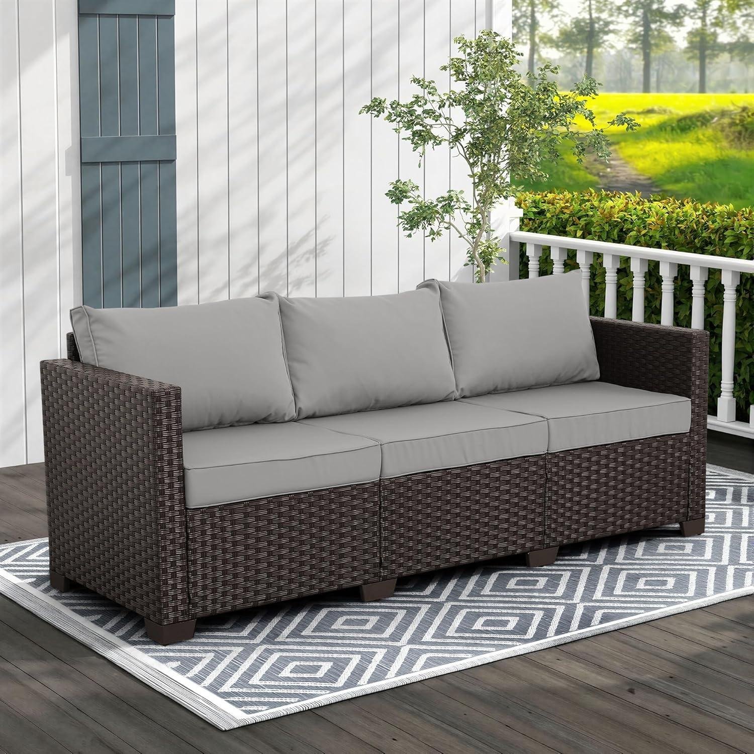 My Take on the WAROOM ⁤Rattan 3-Seat ‍Patio Sofa