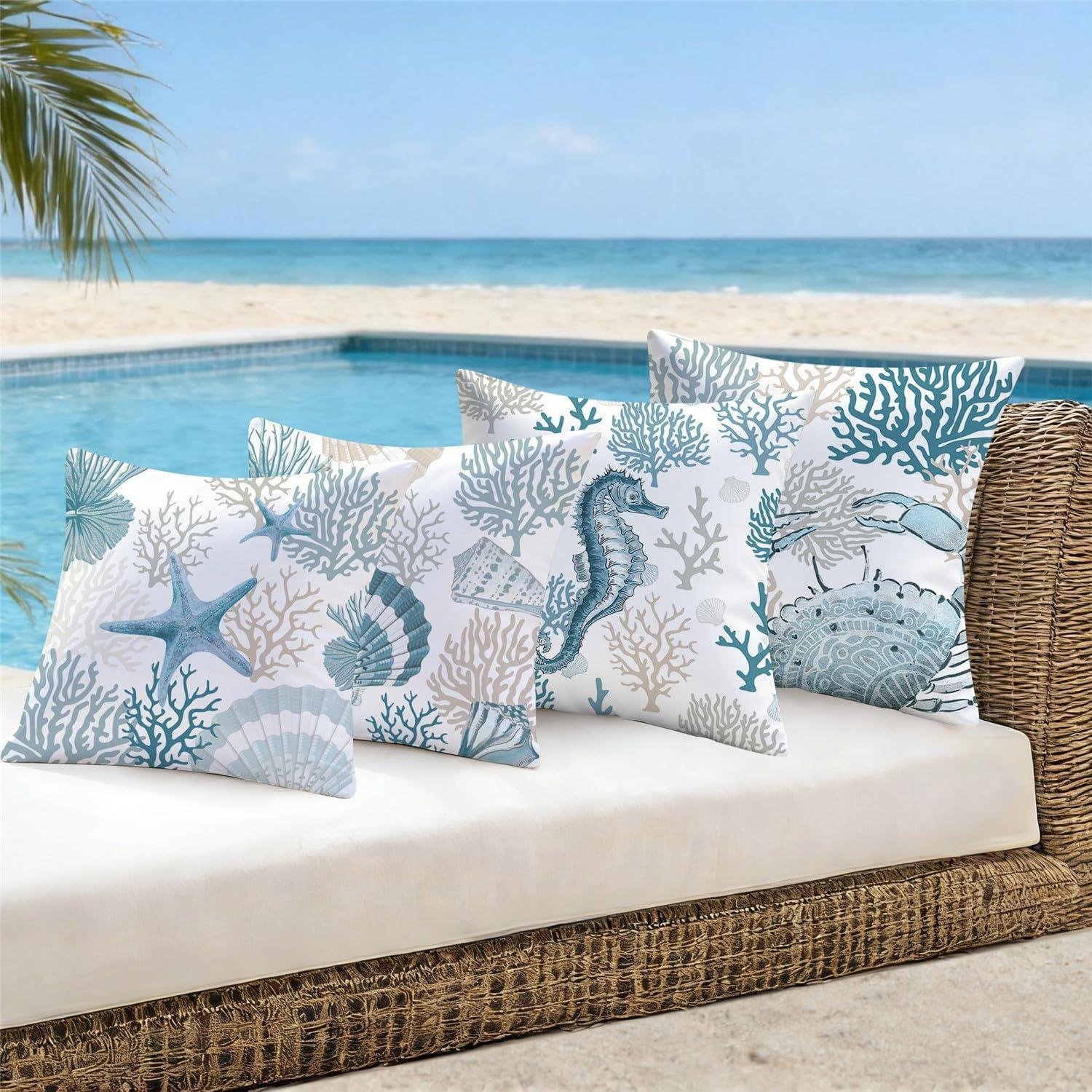My Take: NIGHTWISH Waterproof Coastal Pillow Covers (4)