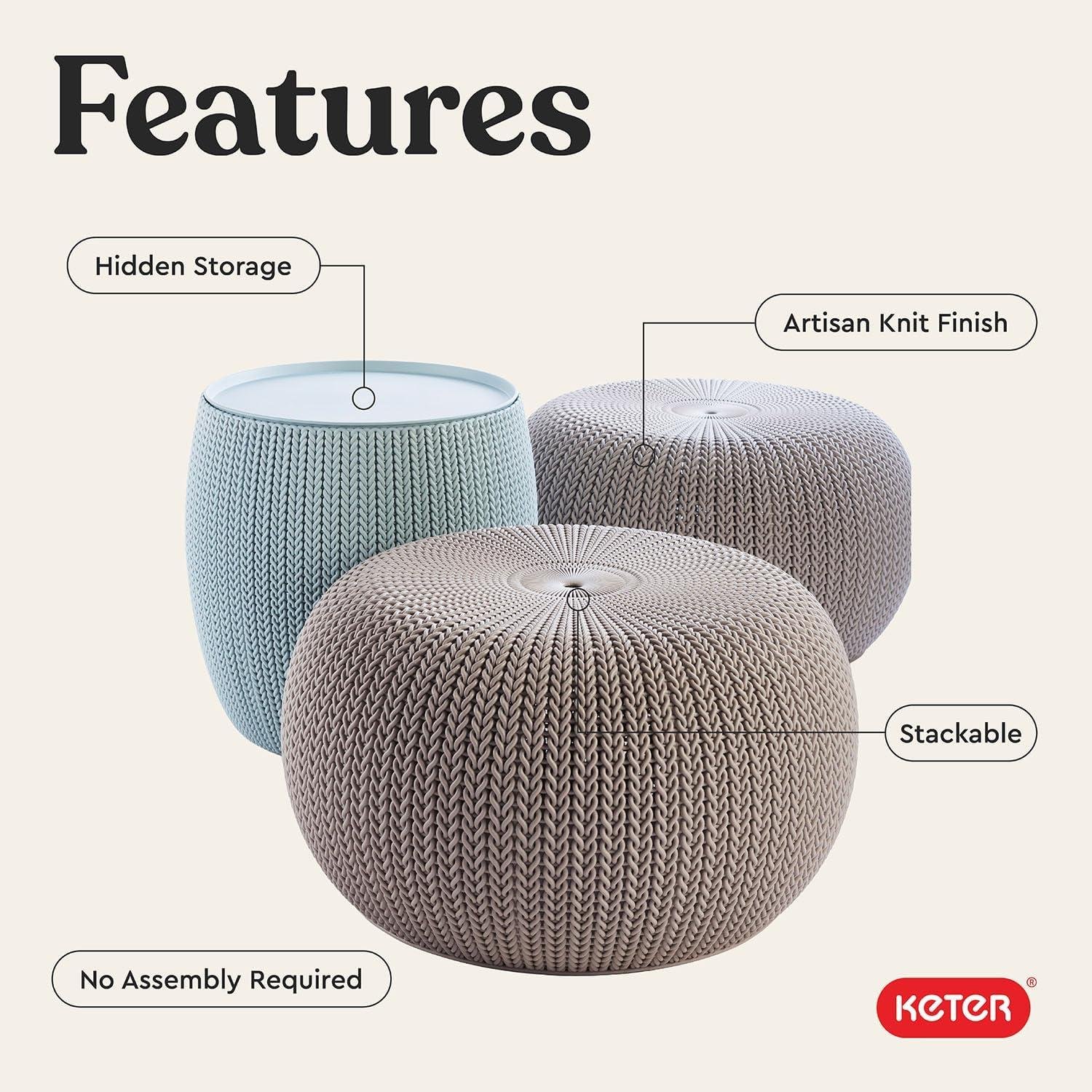 My‌ Take on Keter’s Urban Knit Pouf + Storage Set