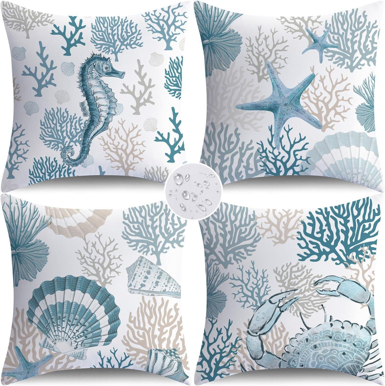 My Take: NIGHTWISH Waterproof Coastal Pillow Covers (4)