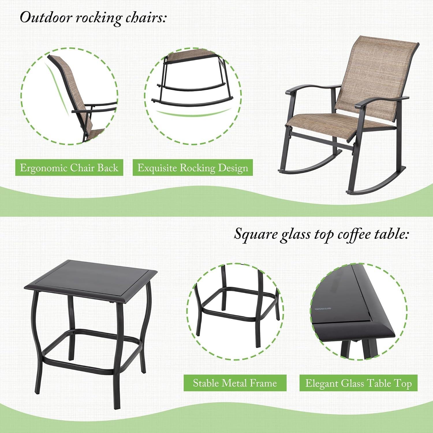 my‍ Take: Shintenchi 3-Piece Rocking ⁢Bistro Set