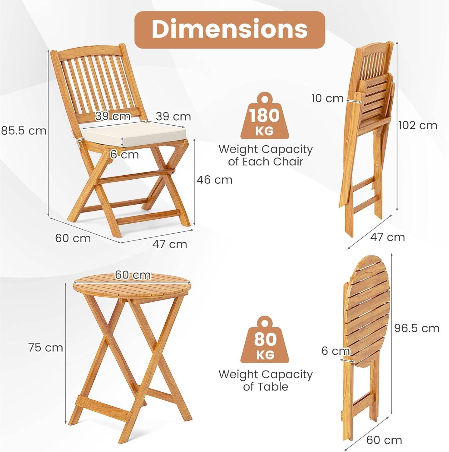 Why I Chose ⁤This⁣ Folding Acacia Bistro Set Outside