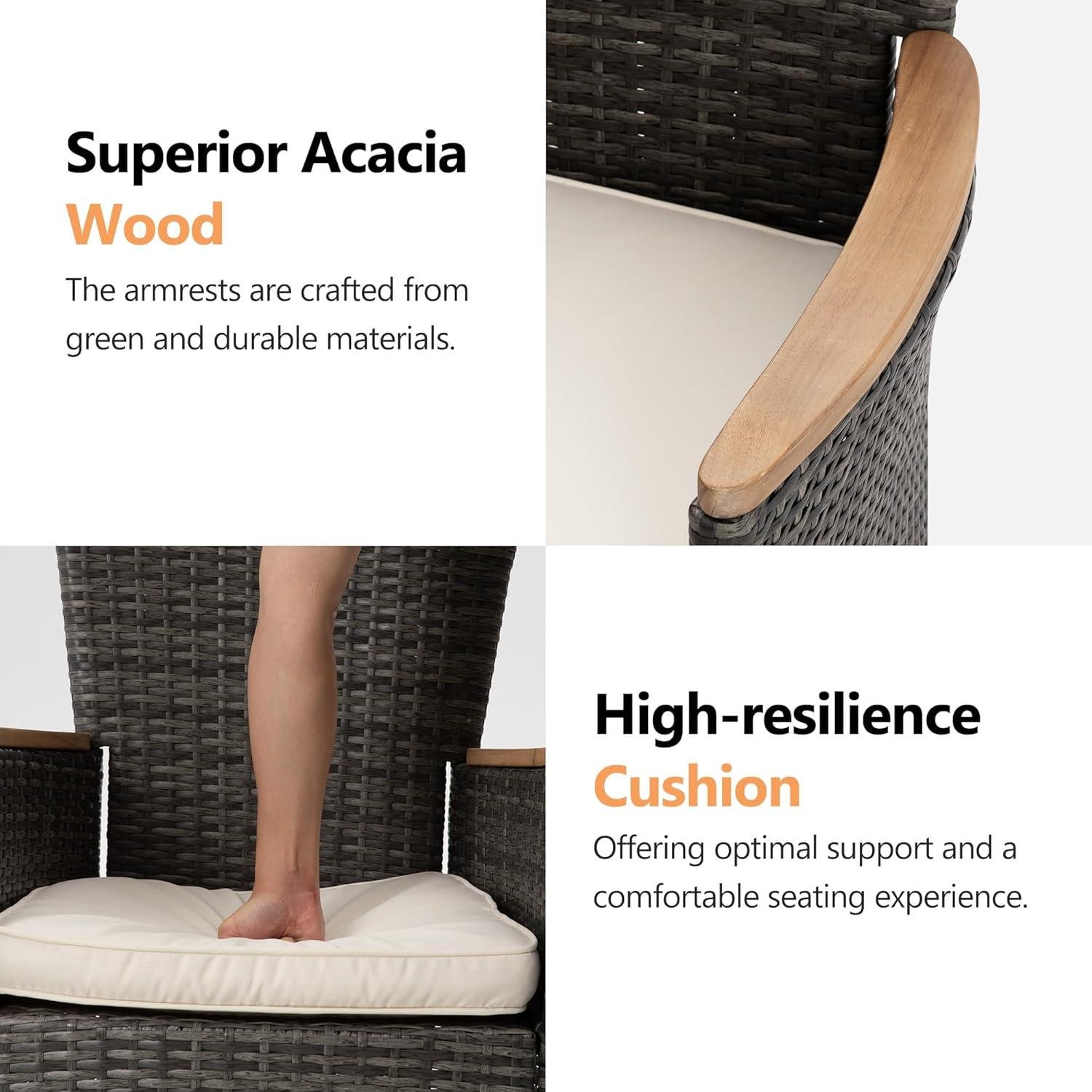 My Take on Wisteria Lane Rattan & Acacia ​Set for 4