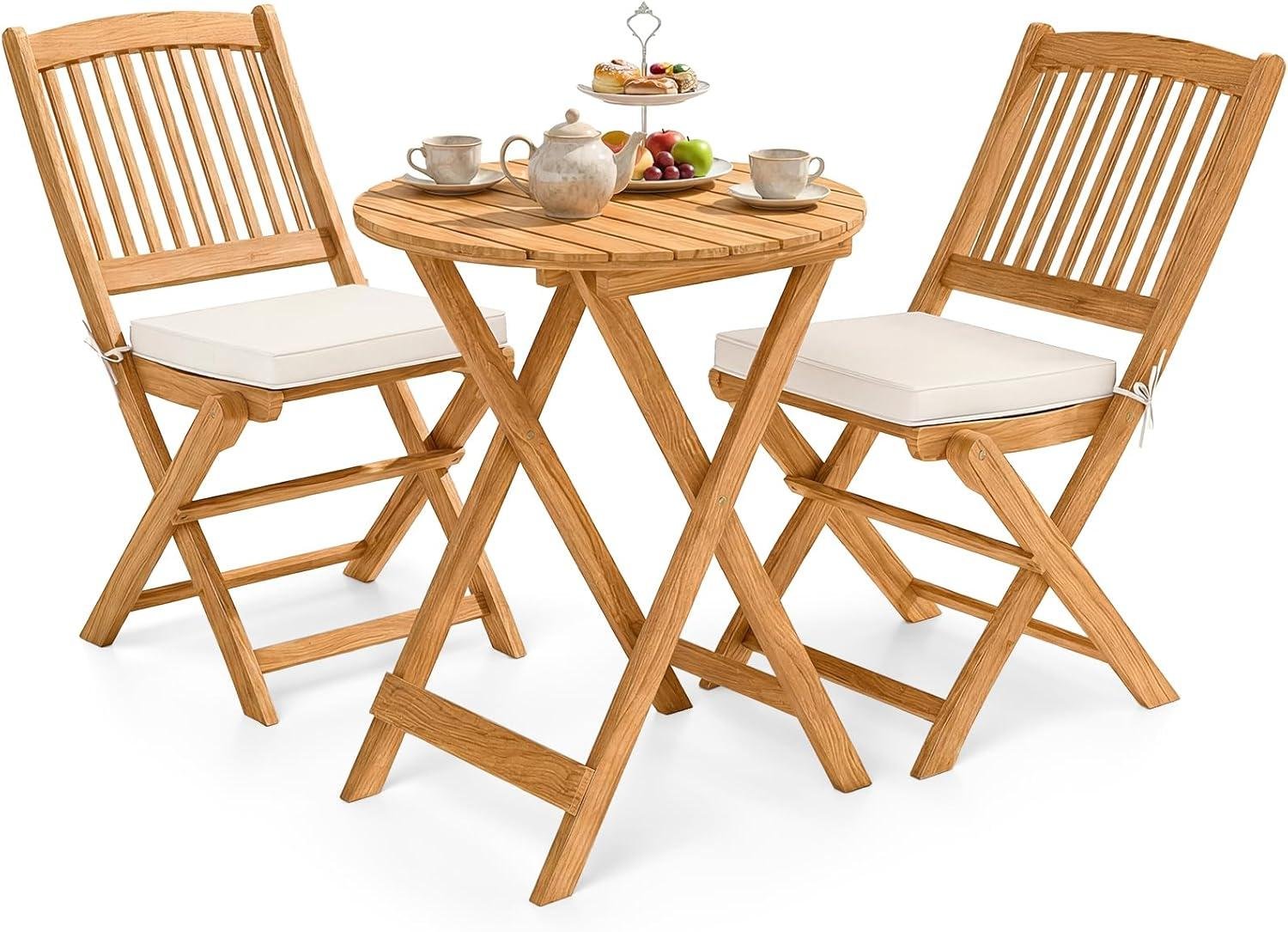 Why I Chose This Folding Acacia Bistro Set Outside