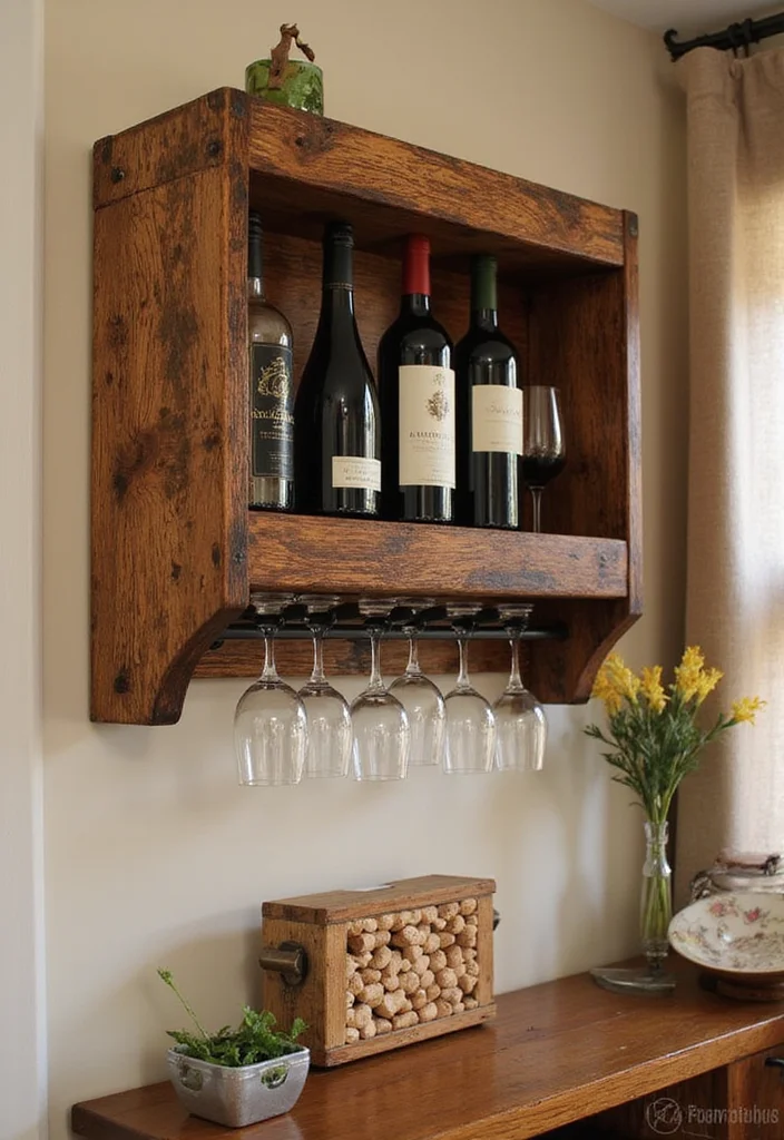10 Rustic Wood Projects You Can Make Today (You'll Be Amazed at #5!) - 8. DIY Wine Rack 1
