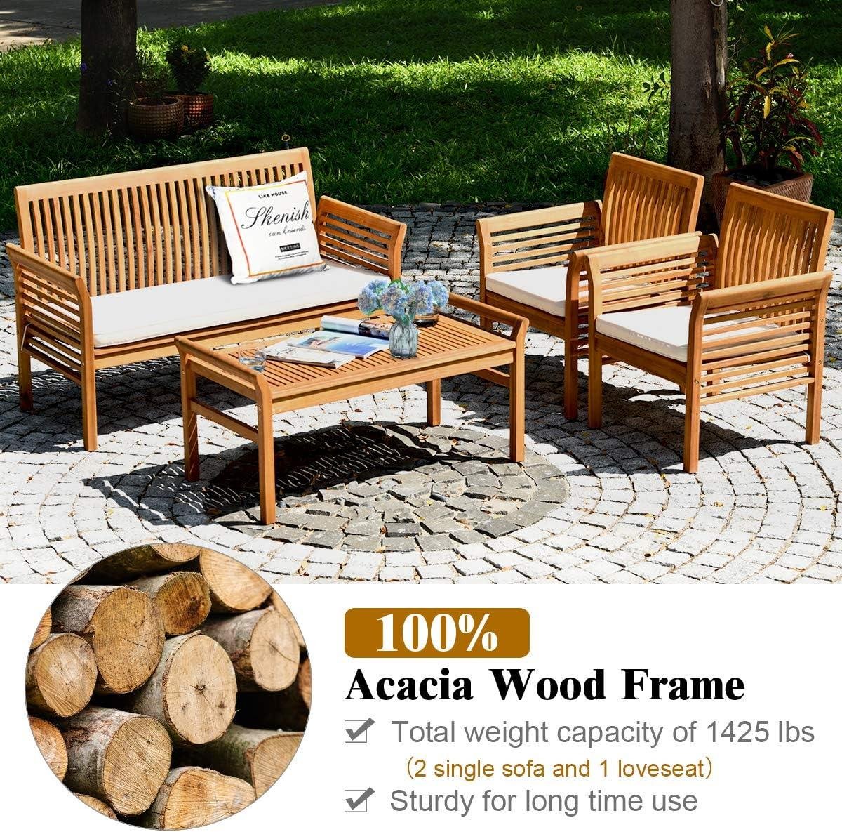 My Take on Tangkula’s Acacia 4-Piece Patio Set