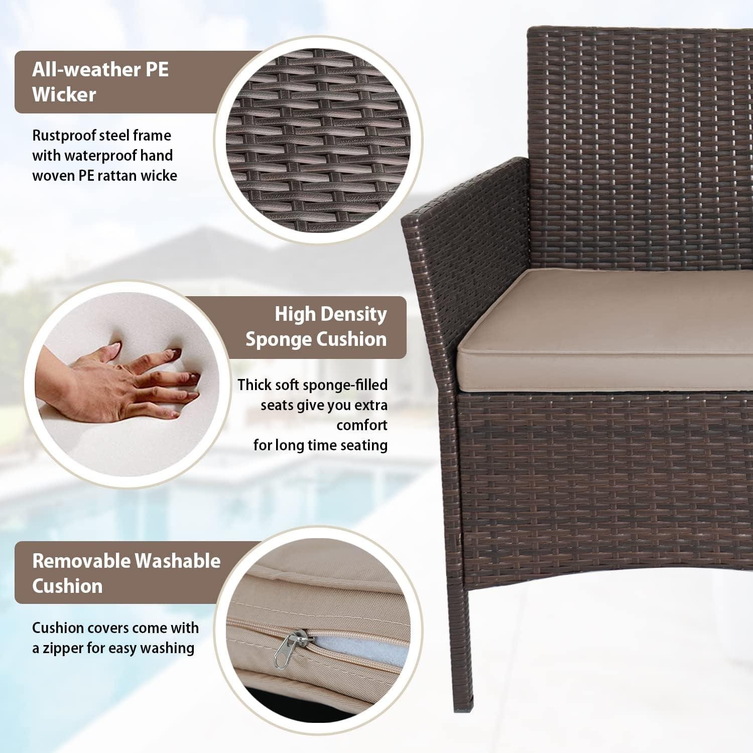 My Take on This 3-Piece Wicker Bistro Patio⁣ Set