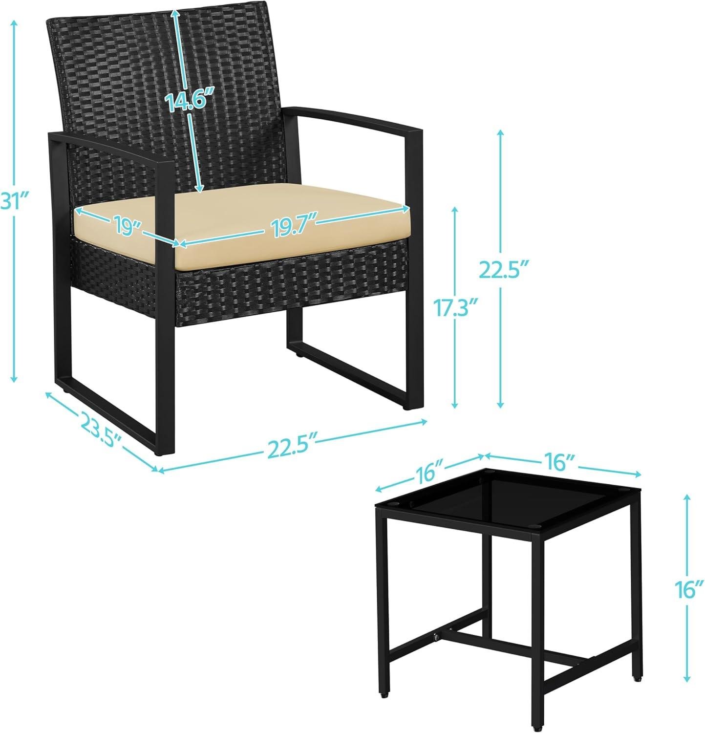 My Take on the ⁣yaheetech Rattan Bistro Set Outdoors