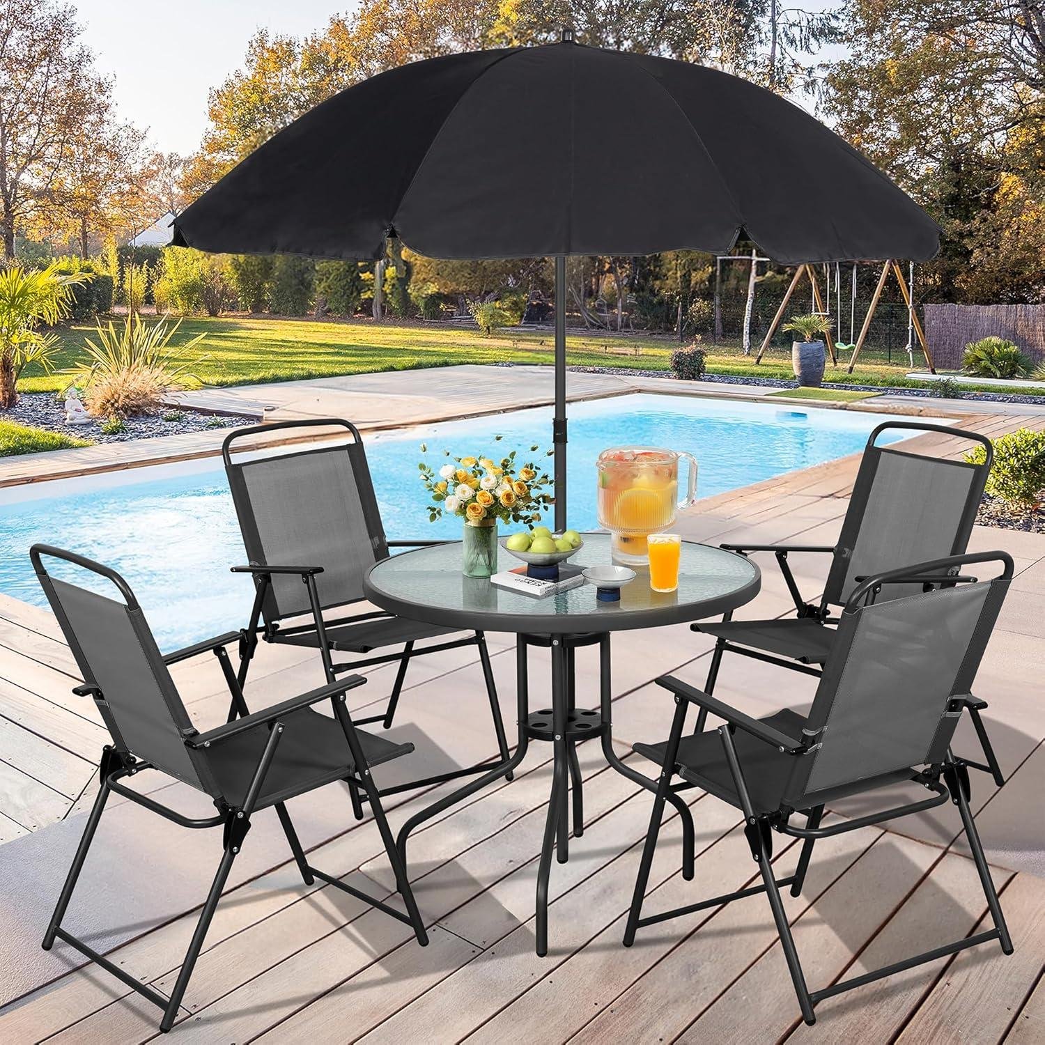 My Take ⁢on Vongrasig’s 6-Piece Folding Patio set