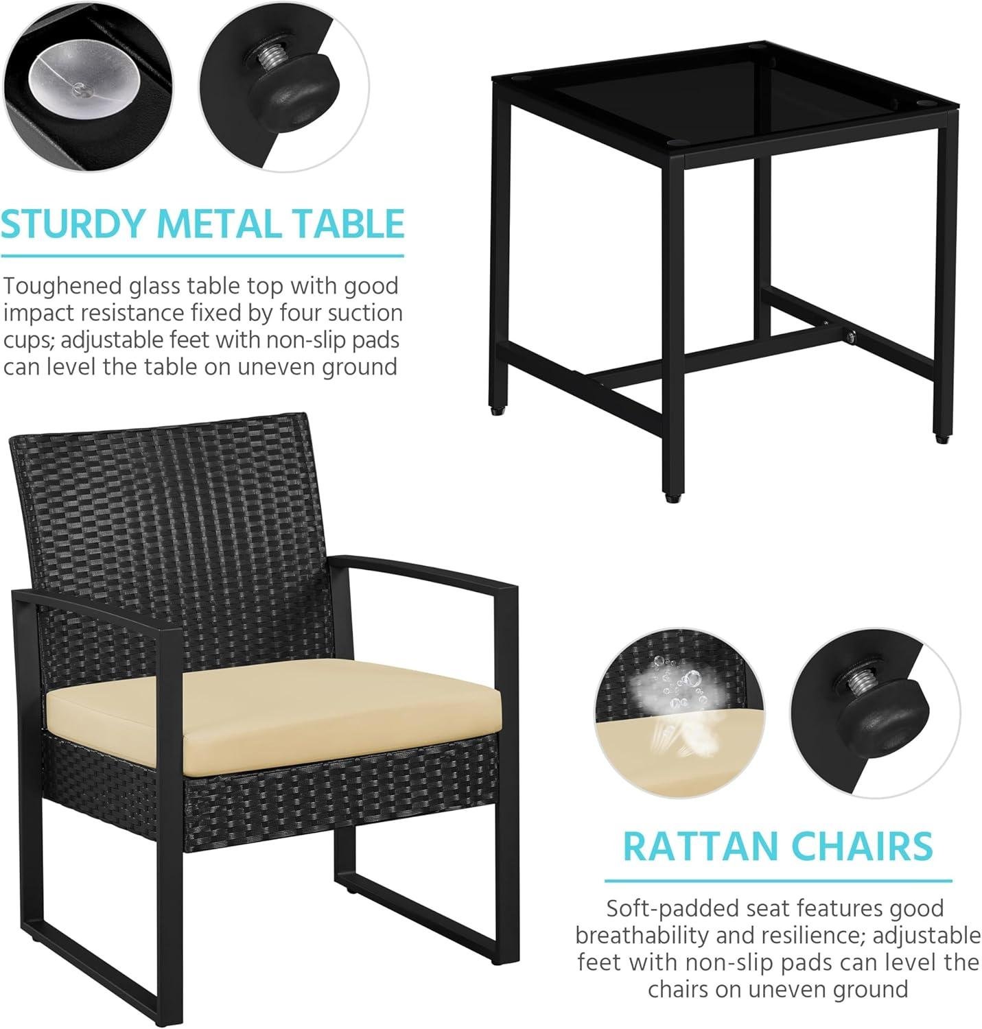 My Take on the Yaheetech Rattan⁣ Bistro Set Outdoors