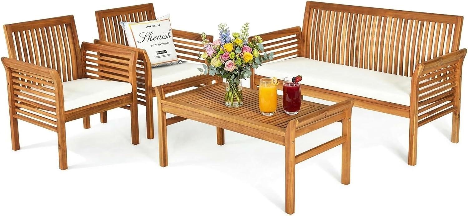 My Take⁣ on Tangkula’s Acacia 4-Piece Patio Set