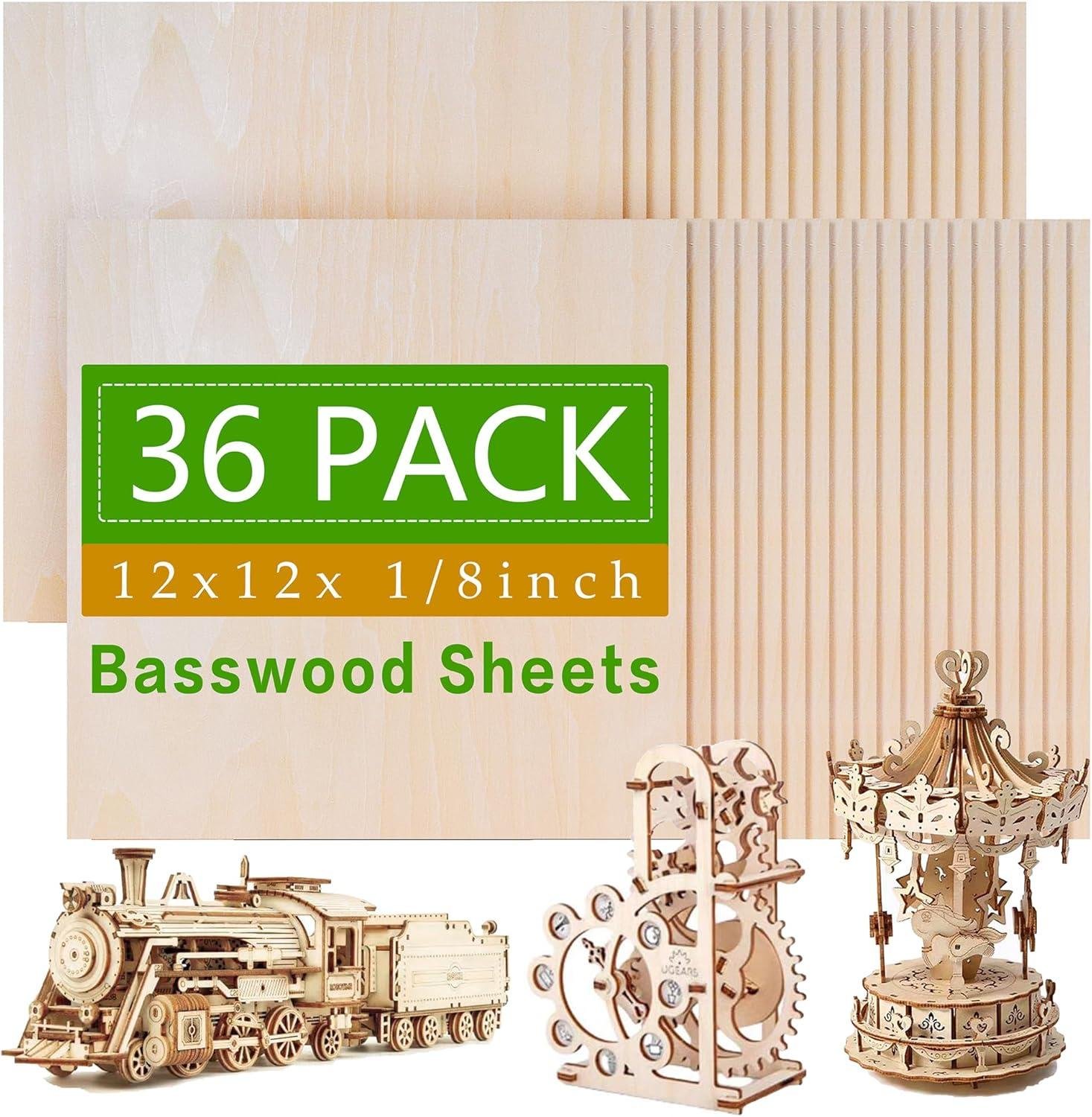 36-Pack Basswood Plywood for Laser Cutter: Our Review