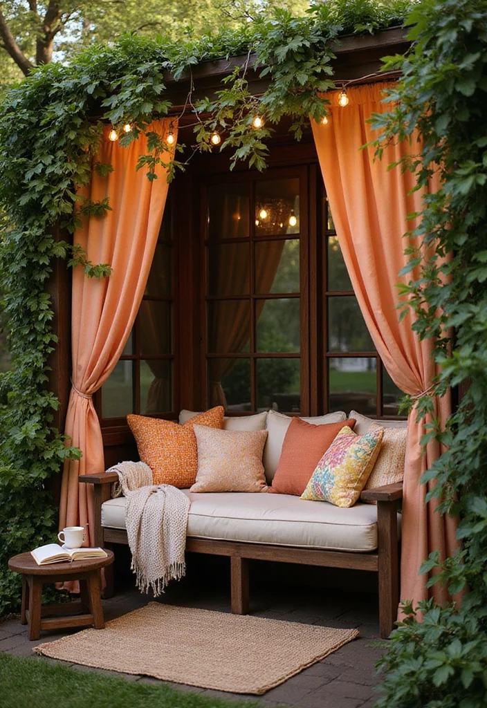 Step By Step Guide: How to Elevate Your Outdoor Space with Stunning Patio Curtains - 3. Create a Cozy Nook 1