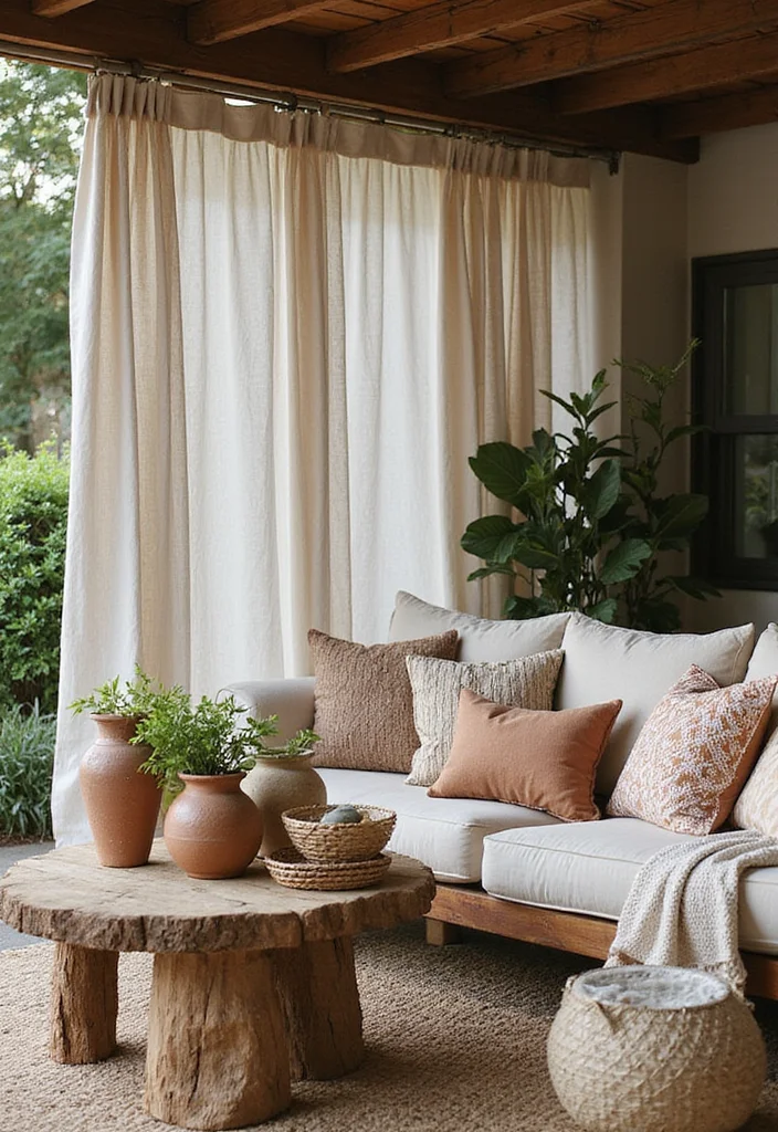 Step By Step Guide: How to Elevate Your Outdoor Space with Stunning Patio Curtains - 6. Embrace Textures 1