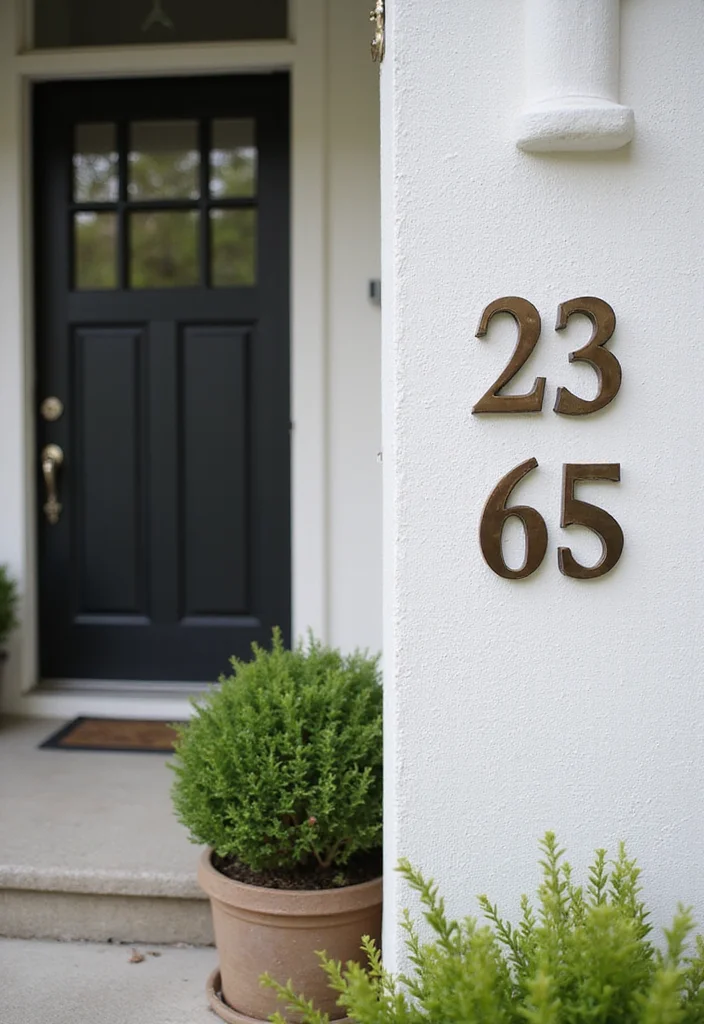 The Ultimate Guide to Budget-Friendly Front Step Makeovers That Wow Your Guests - 6. Decorative House Numbers 1