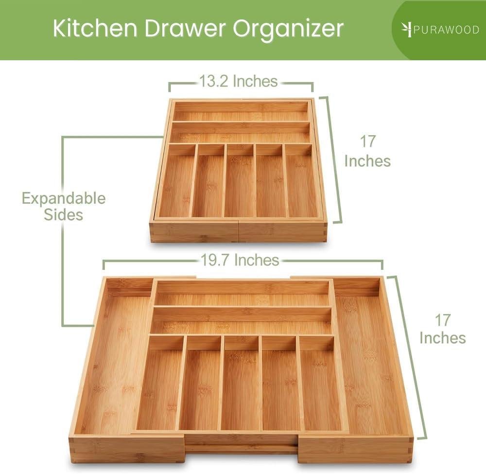 Purawood Bamboo⁣ Drawer Organizer Review: Our Shop Tray?