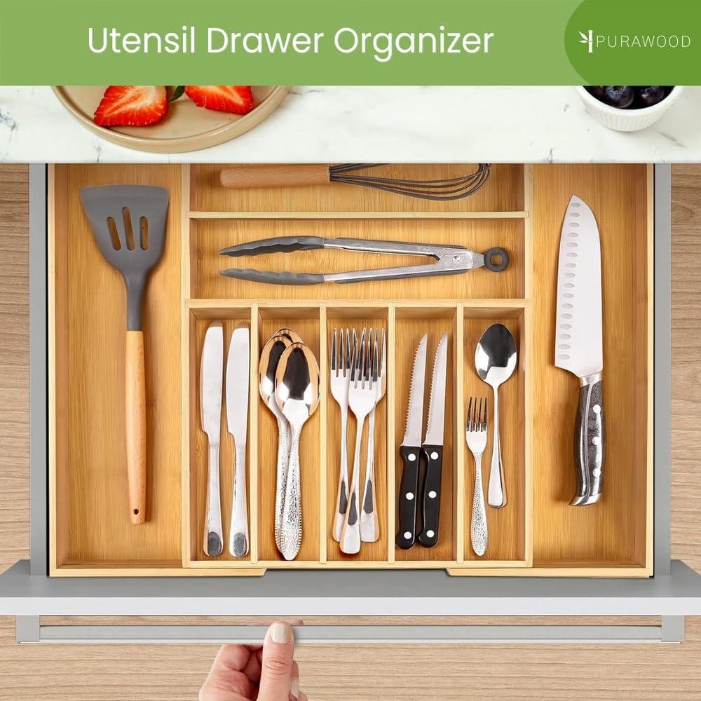 Purawood Bamboo Drawer Organizer review: our Shop Tray?