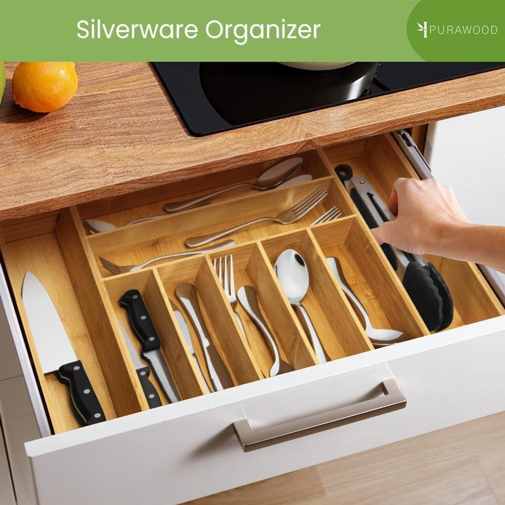 Purawood Bamboo Drawer ⁣Organizer Review:⁢ Our Shop Tray?