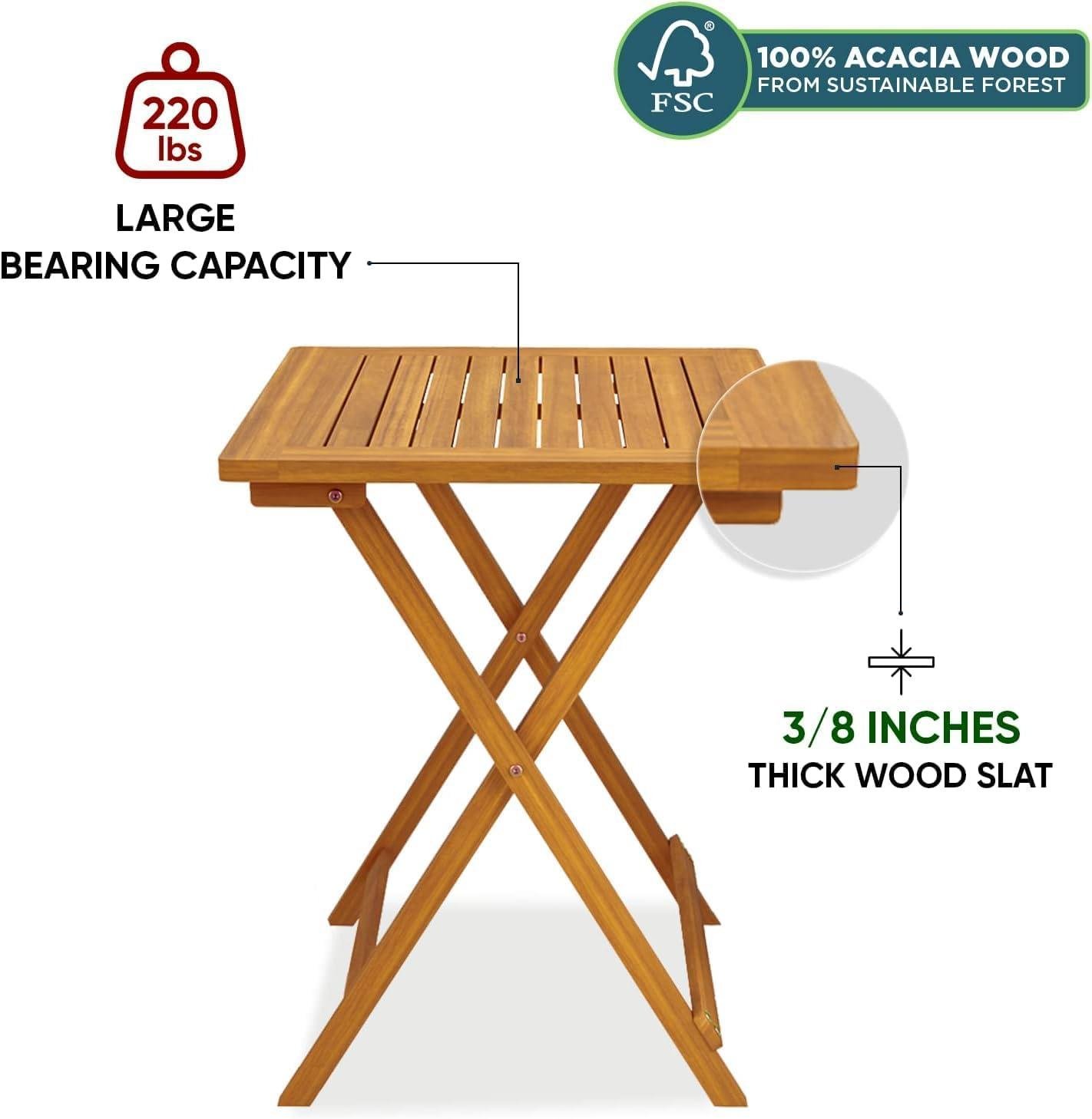 Why ‌I Like the IDZO Acacia Folding Bistro Set