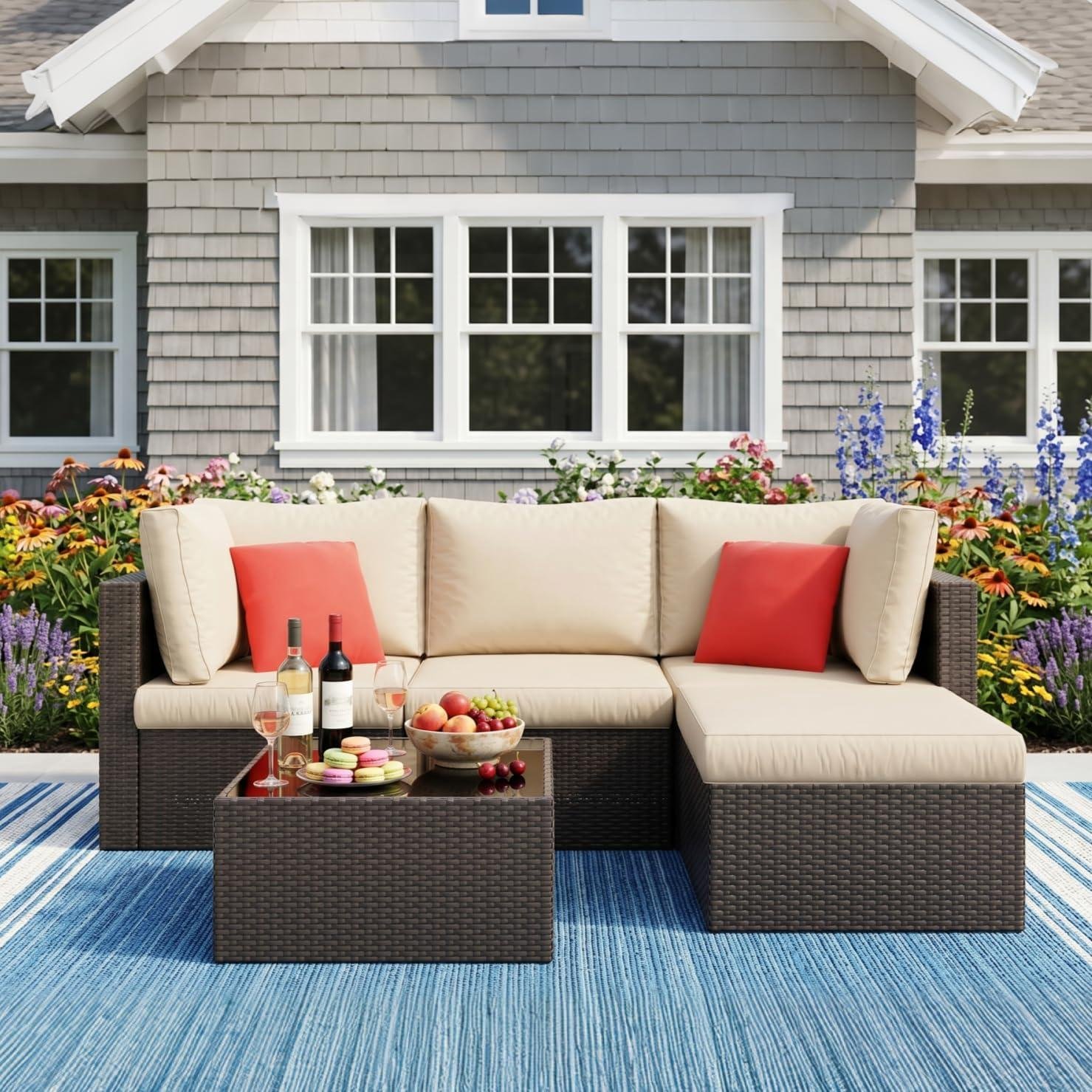 My Take ⁢on Vongrasig’s 5-Piece Rattan Patio Set