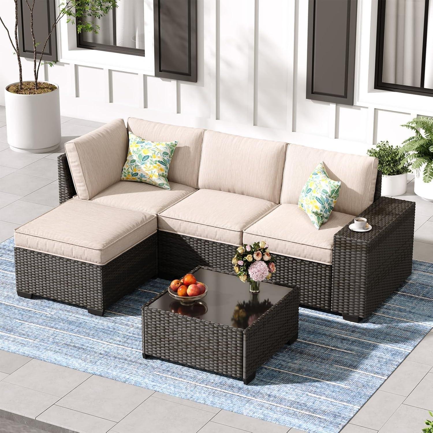 My ‌Take on This 5-Piece Wicker ‌Patio Set (Beige)