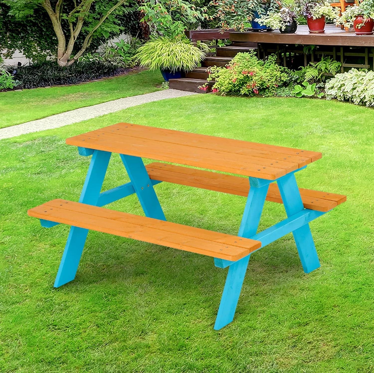 My Take: Teamson Kids Pine Picnic Table in Aqua