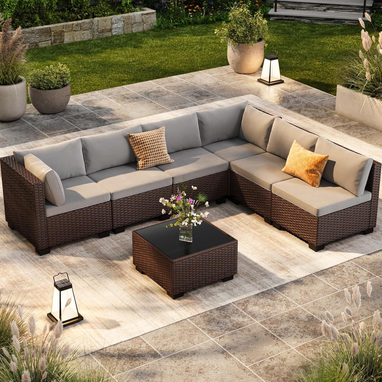 My Take on Ahomly’s 7-Piece Rattan Patio set