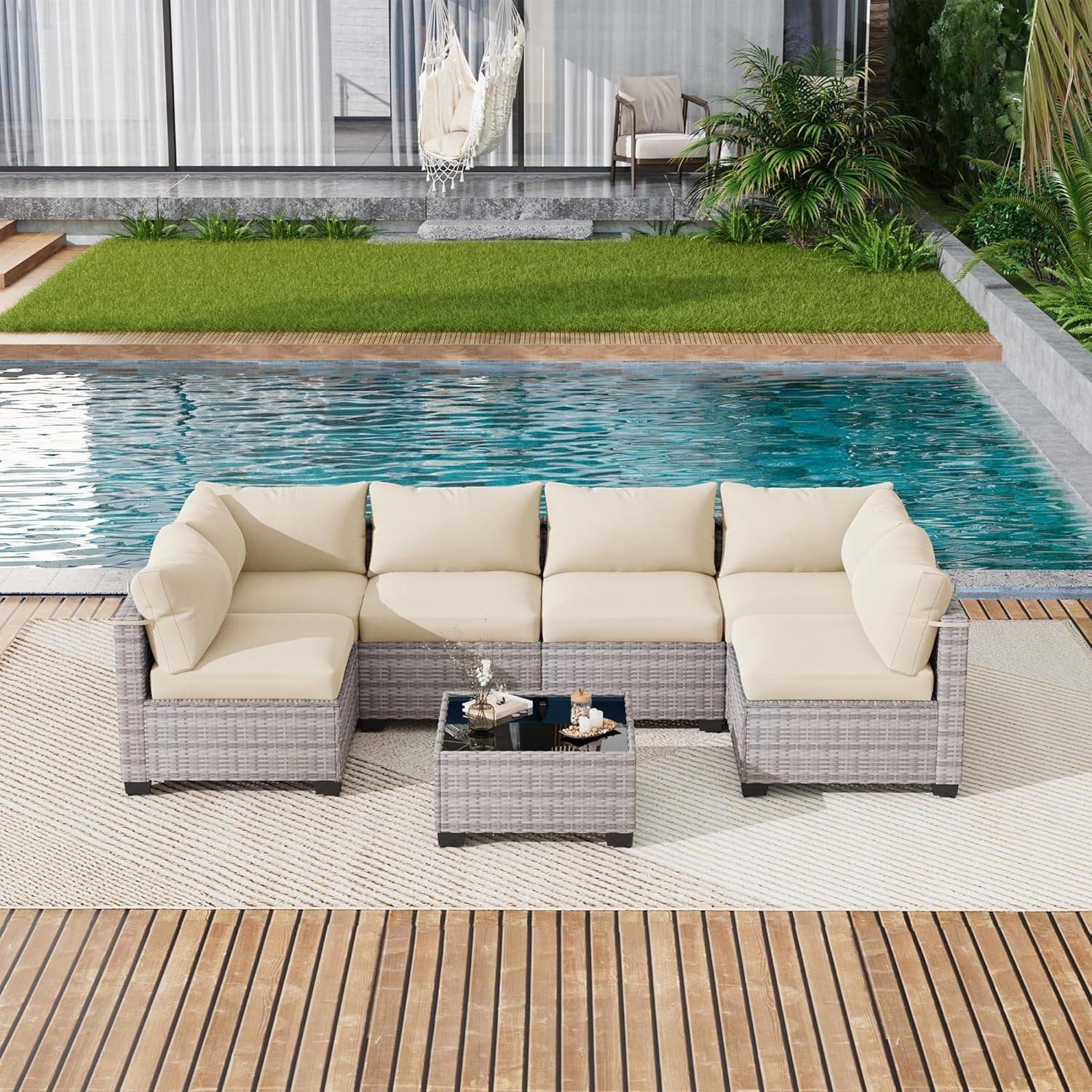 <p><strong>I Put LOUVIXA’s 7-Piece Rattan Set to ​Work</strong></p><p>“></p><p>Right out of the box, ‌it’s clear this set​ is built around a <strong>metal frame ⁢with wicker/rattan-style wrap</strong> rather than any structural wood—so there’s ⁢no species, grain, or conventional mortise-and-tenon joinery to admire ⁣here. That said, I still look at it through a craft lens:​ alignment, consistency,​ and surface protection tell you a lot about how it’ll age outdoors. The weave looked evenly tensioned with a ‌tidy, uniform pattern,‍ and the frame’s finish read as ‍a practical, outdoor-minded‌ coating (the kind you’ll want to ⁣keep an eye on for​ chips or scratches). The included hardware was straightforward, and​ the pieces were clearly labeled, which makes for clean assembly—less ⁤fighting the parts ⁤usually means less stress ⁤on the frame and fasteners.</p><table class=