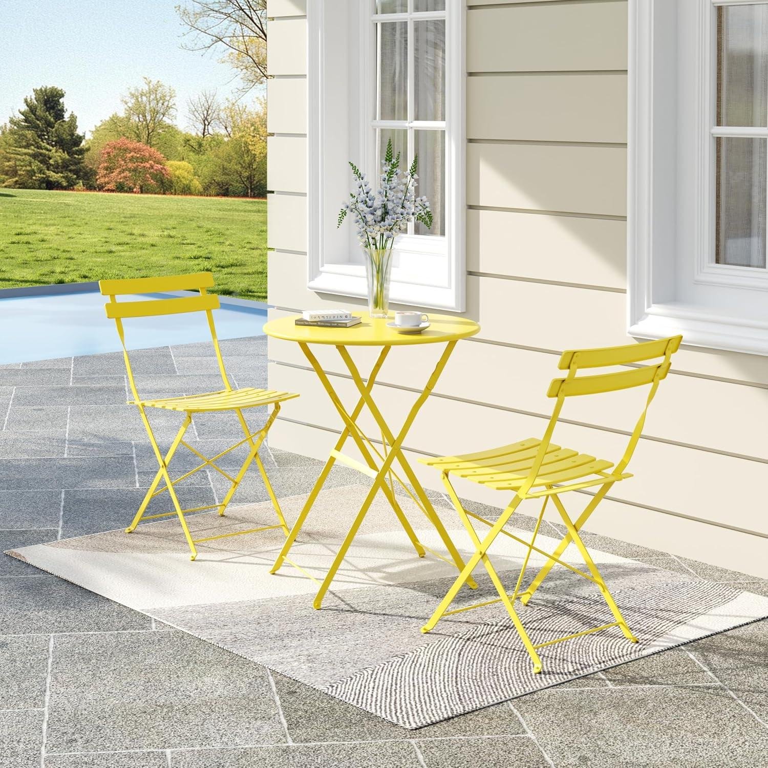 <p><strong>I Tried This ⁣yellow Folding Bistro Set for My Patio</strong></p><p>“></p><h2>Q&A: Yellow 3‑Piece Folding Bistro ⁢Set (2 Chairs + ⁤1 Table)</h2><h3>1) Is there any wood in this set, or ‌is it all metal?</h3><p>This ​set is‍ all metal—no ⁢wood components. The frame and surfaces are heavy-duty steel with a powder-coated finish. As a woodworker, I’ll say that’s actually a plus for wet patios and humid climates: you don’t have to worry about swelling, checking, or rot the way you would with‌ outdoor wood slats.</p><h3>2) ‍How does the <a href=