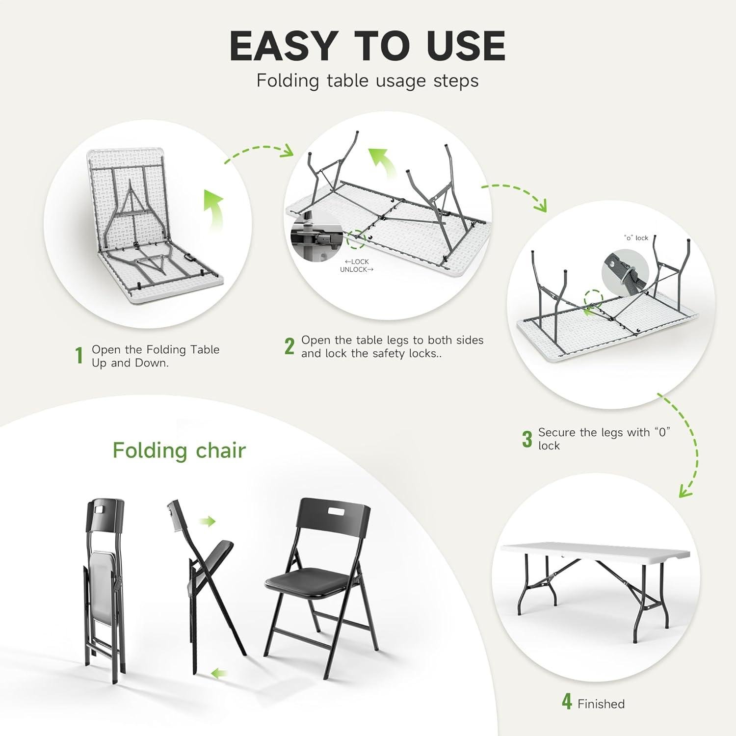 My Take: This‍ 6ft Folding Table & 6​ Chairs for Camp Days