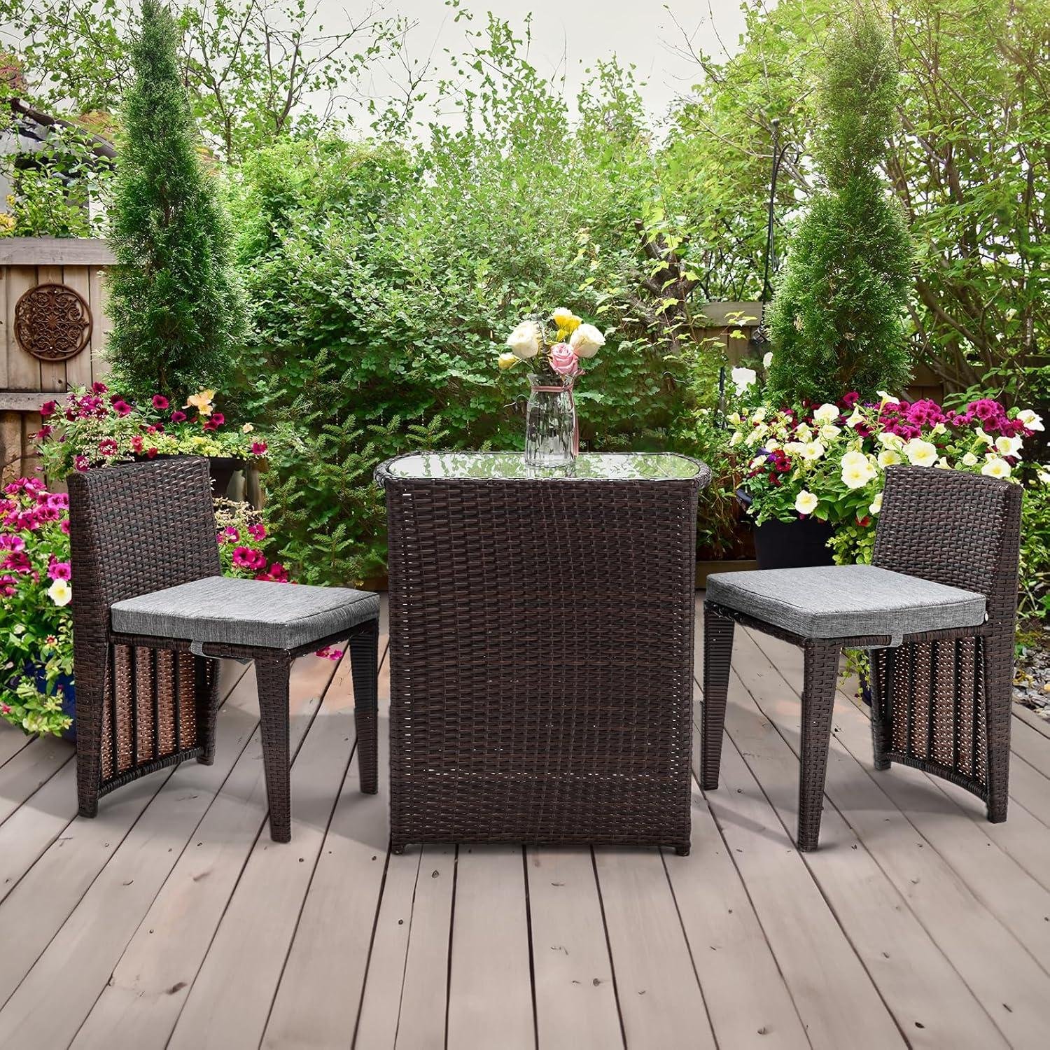 My Take on the Bonnlo Wicker bistro Set for ‌Balconies