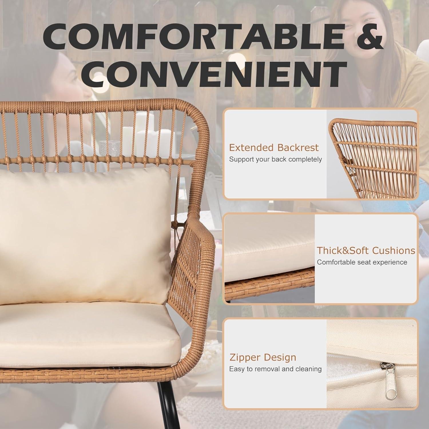I Tried This 3-piece Wicker Bistro Set Outdoors