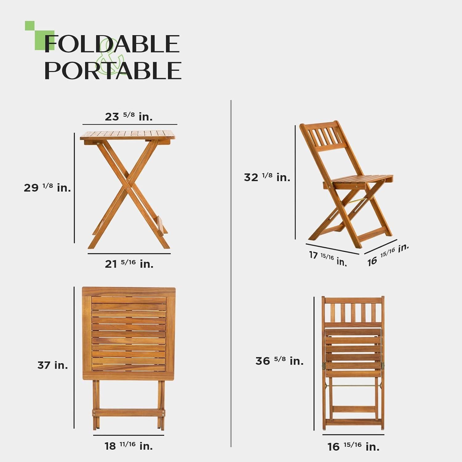 Why I like the ⁣IDZO Acacia⁣ Folding ⁢Bistro Set