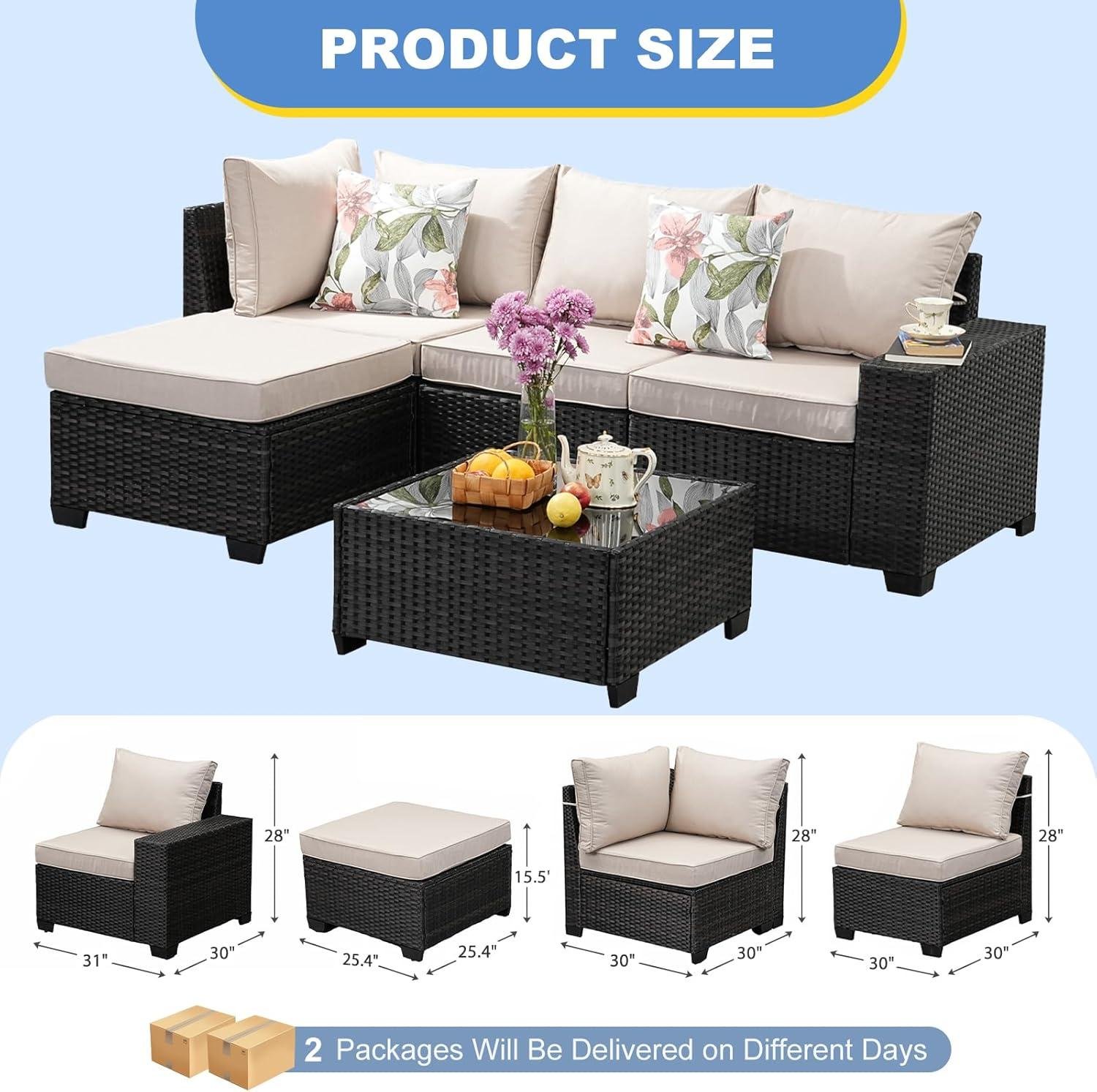My Take on⁢ This 5-Piece ​Wicker Patio Set (Beige)