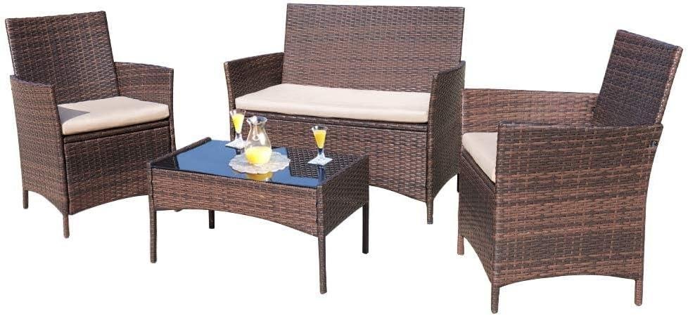 Homall 4-Piece Rattan Set​ Review: My⁤ Patio Take