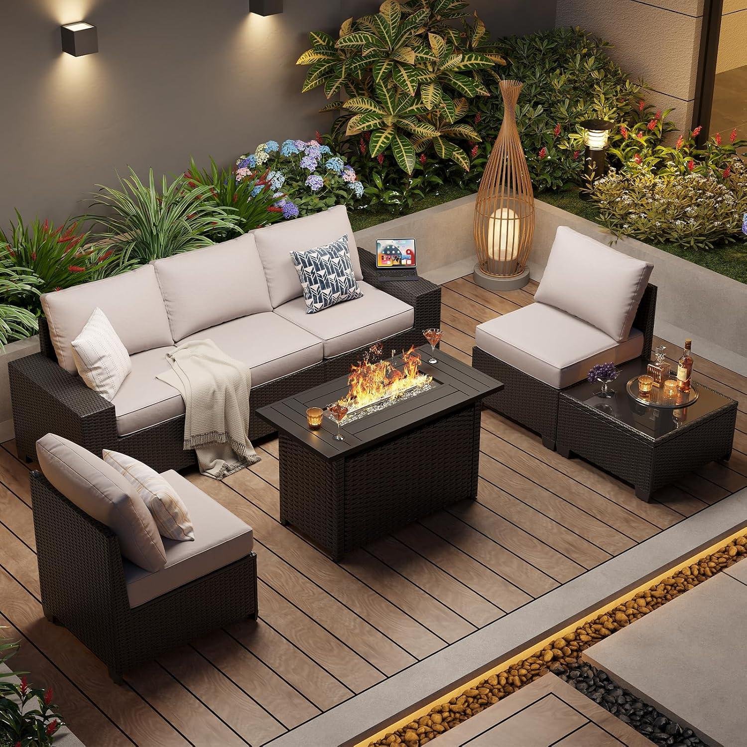My Take on Aoxun’s 7-Piece Fire Pit Patio Set