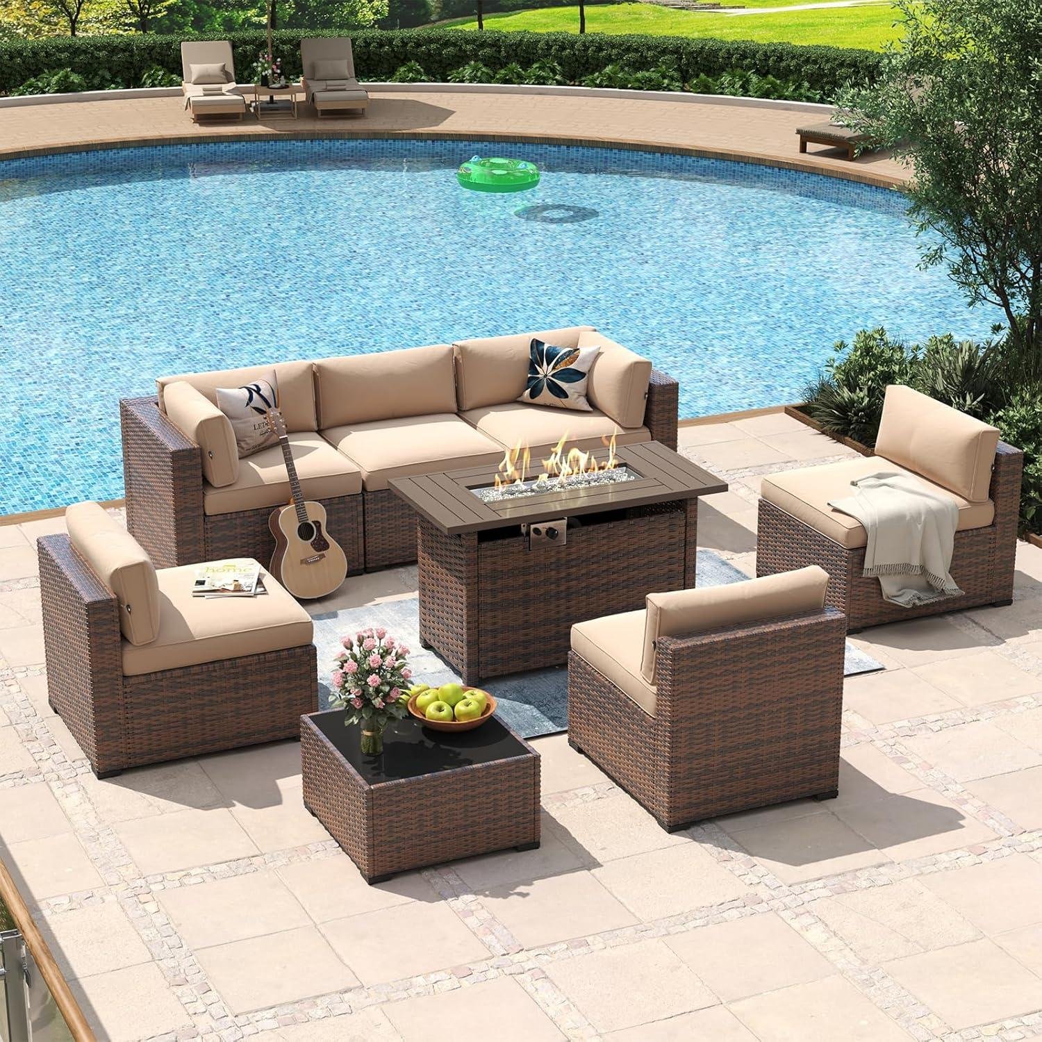 <p><strong>I Tried the Aoxun 8-Piece Fire Pit⁢ Patio Set</strong></p><p>“></p><p>Out in real weather, this set‌ leans on smart material choices rather than romance—think <strong>powder-coated galvanized steel</strong> for the structure and <strong>PVC rattan</strong> for the weave—so you’re getting corrosion resistance and ‍UV/moisture tolerance where it matters most. ​As a woodworker, ​I always⁣ look for the “equivalent of good joinery” in​ outdoor ⁤builds:⁢ tight alignment, ‌consistent fastener bite, and coatings that don’t leave⁣ bare edges. Here‍ the durability story is more ⁣about finish and metallurgy than grain, but it’s still the same lesson we‌ preach with teak or white‌ oak: <strong>protect⁢ the substrate, seal the weak points,⁣ and manage⁢ water</strong>.⁤ The rattan’s look gives a warm, woven texture that reads like a natural⁣ material from a few ⁤feet away, but⁤ it ⁤won’t check, split, or fuzz like softer woods can when they cycle through ⁢sun and humidity.</p><table class=