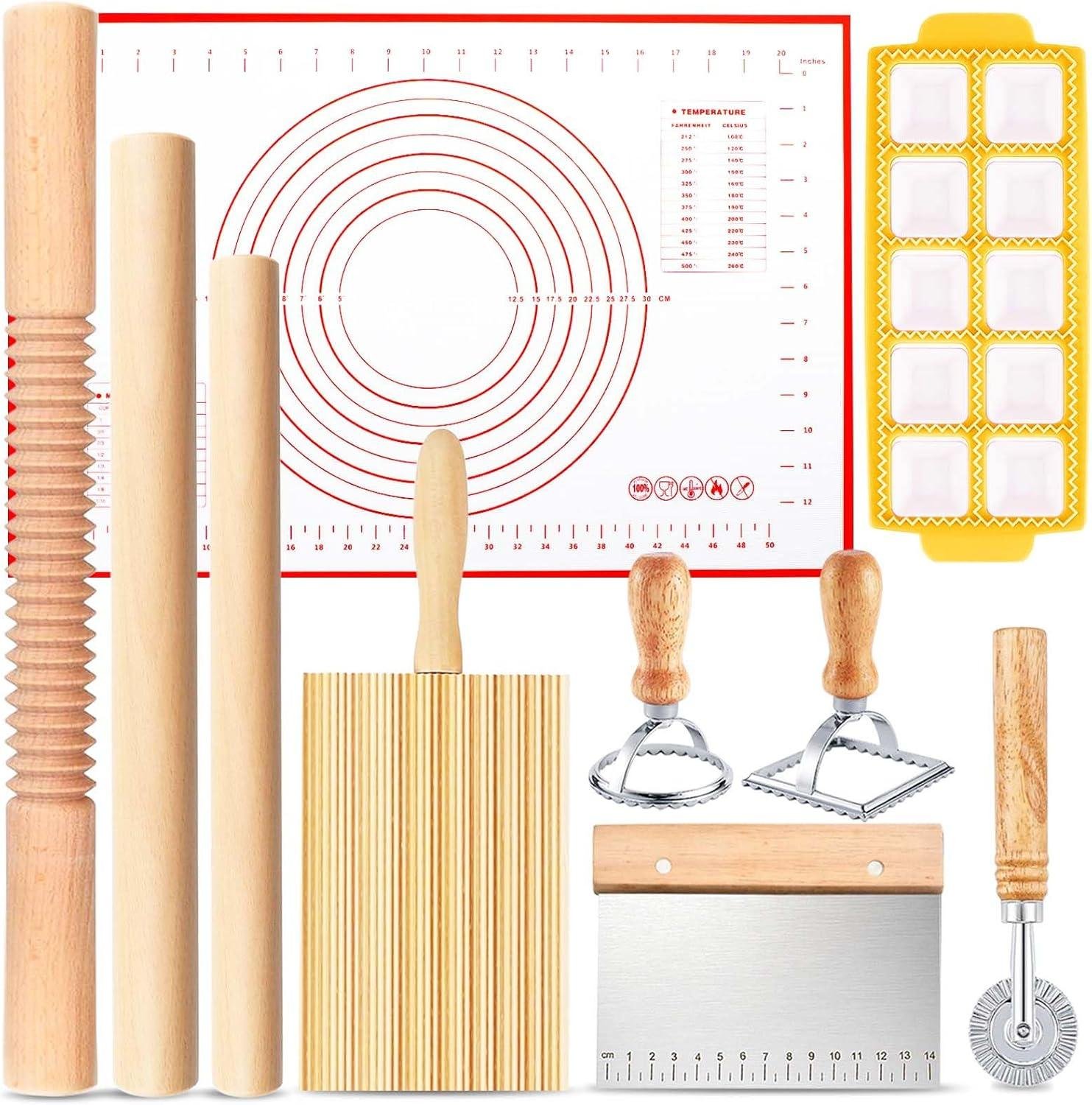 10pc ​Wood ​Pasta Rolling Pin Kit Review: Our Shop‌ Fit?