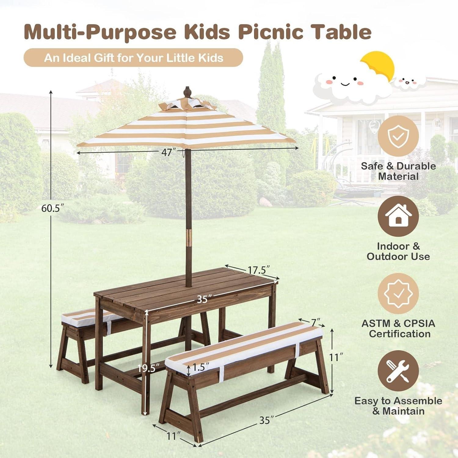 I Built It: HONEY JOY Kids Picnic Table Review